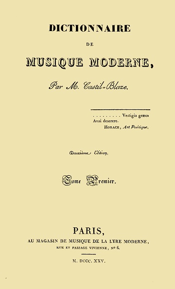 Dictionnaire de musique moderne