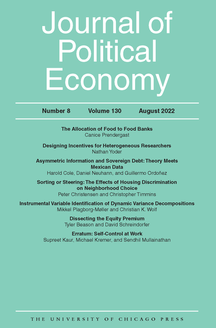 Journal of Political Economy コンビネーションパッケージ | 教育と研究の未来