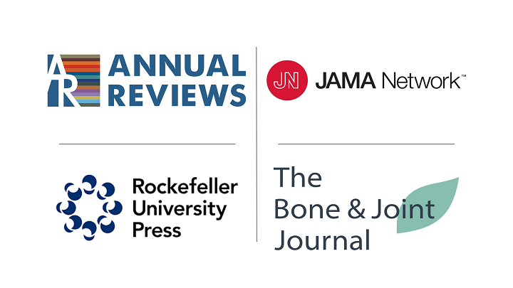 Annual Reviews, JAMA, Rockefeller University Press, Bone & Joint